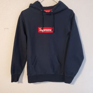 Supreme Box Logo Hoodie Navy (FW16) - Small